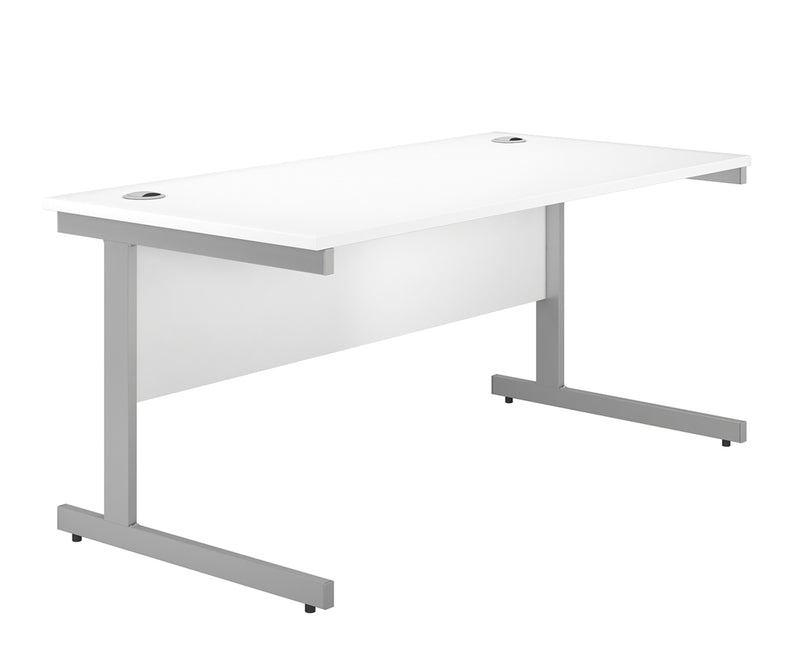 EQUINOX Cantilever Rectangular Desk, 1200mm, WHITE