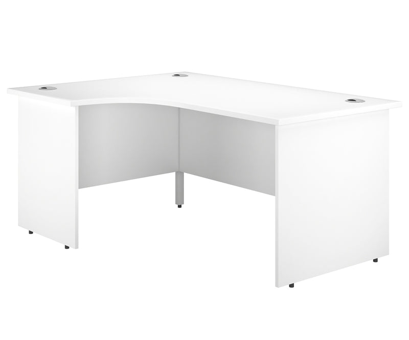 EQUINOX Panel End Radial Desk, Left-Hand, 1800mm, WHITE