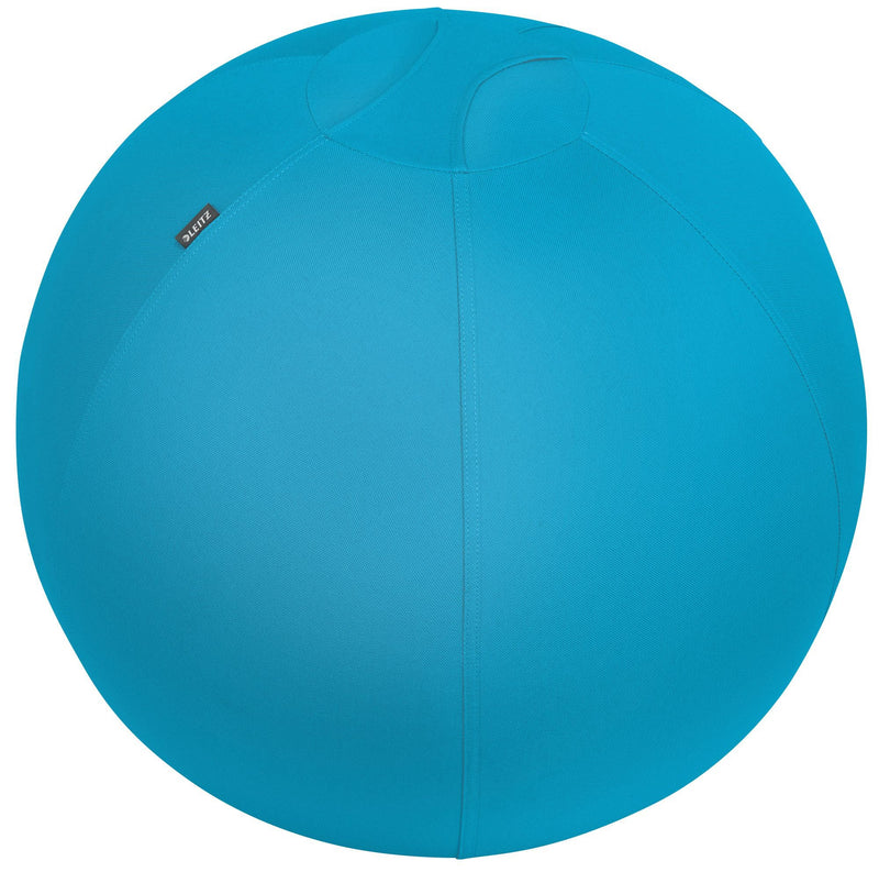 Leitz Active Sitting Ball, Ergonomically Designed, 65cm Diameter, Includes Fabric Ball Cover, Hand Air Pump & 2 x Plugs, Ergo Cosy Range, Calm Blue