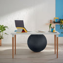 Leitz Active Sitting Ball, Ergonomically Designed, 65cm Diameter, Includes Fabric Ball Cover, Hand Air Pump & 2 x Plugs, Ergo Cosy Range, Velvet Grey