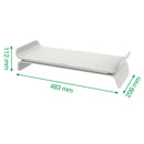 Leitz Ergo Adjustable Monitor Stand, Monitor Riser with Two Height Settings, Light Grey/White, 65040085