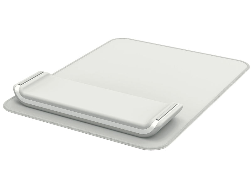 Leitz Ergo Mouse Pad with Adjustable Wrist Rest, Two Height Settings, Light Grey/White Computer Mouse Mat, 65170085