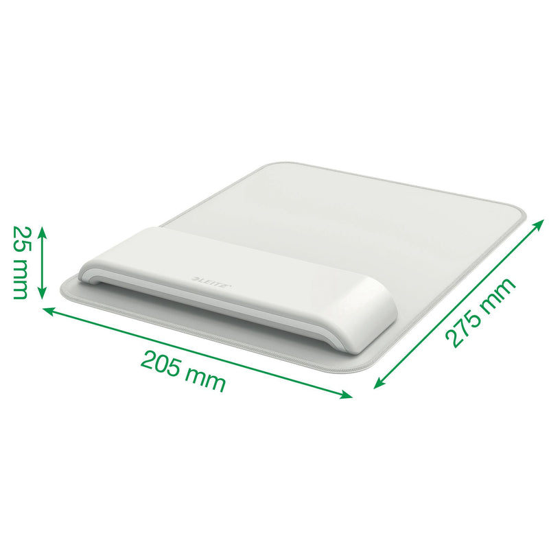 Leitz Ergo Mouse Pad with Adjustable Wrist Rest, Two Height Settings, Light Grey/White Computer Mouse Mat, 65170085