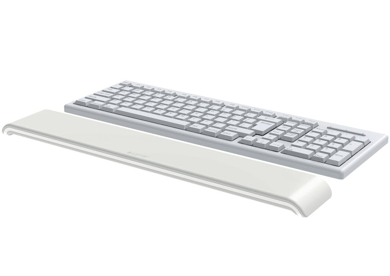 Leitz Adjustable Keyboard Wrist Rest, Desktop Long Foam Cushioned Wrist Support, For Left & Right Handed Users, Ergo Cosy Range, Light Grey