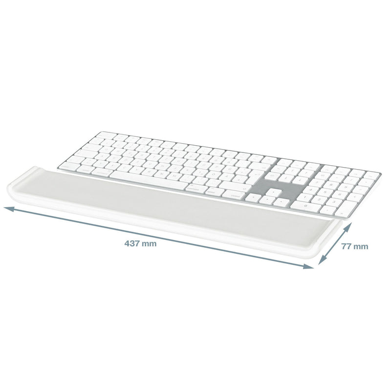 Leitz Adjustable Keyboard Wrist Rest, Desktop Long Foam Cushioned Wrist Support, For Left & Right Handed Users, Ergo Cosy Range, Light Grey