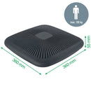 Leitz Ergo Active Wobble Cushion, Ergonomic Seat Cushion for Office Chair, Square Seat Pad for Improved Ergonomics, Dark Grey, 65390089