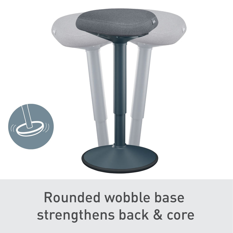 Leitz Ergo Active Standing Stool with Comfort Seat, Dark Grey