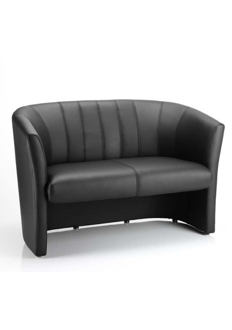 Neo Twin Tub Soft Seating Sofa - Black Leather