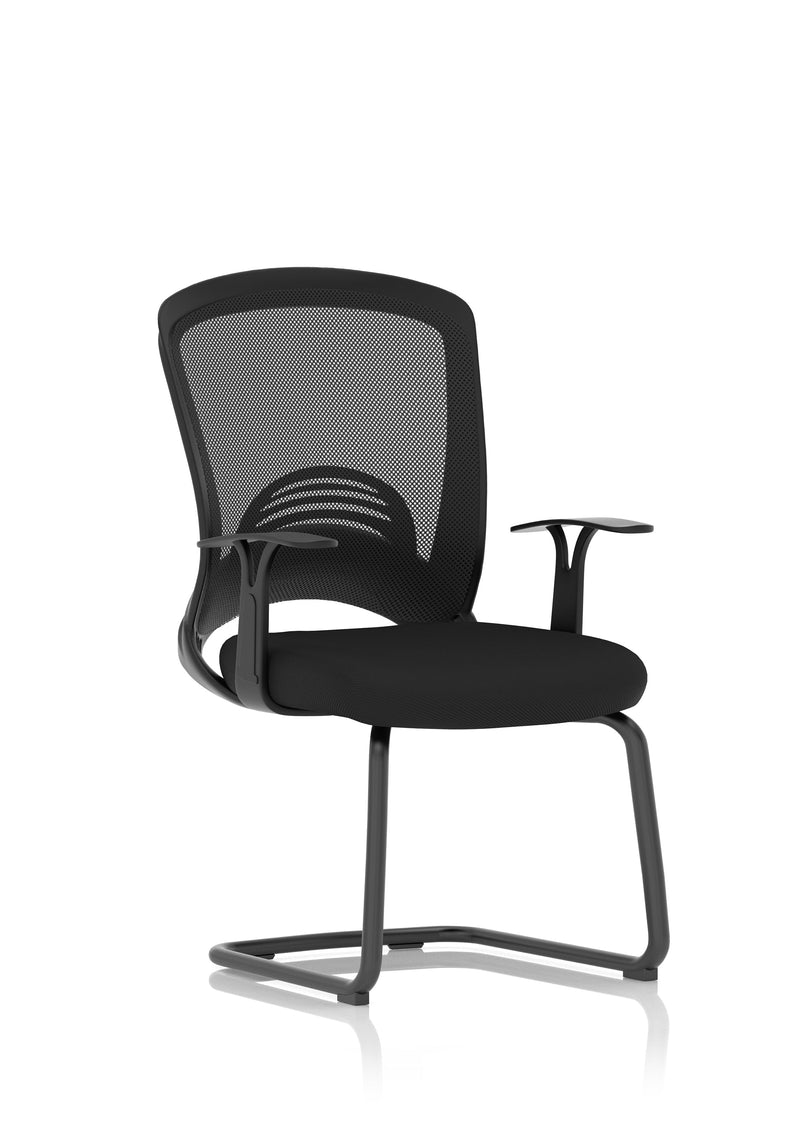 Astro Visitor Cantilever Leg Mesh Chair - Black