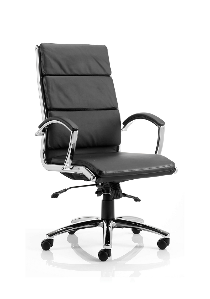 Classic Executive Office Chair with Arms, High Back - Black