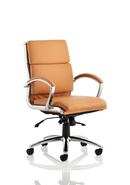 Classic Executive Office Chair with Arms, Medium Back - Tan
