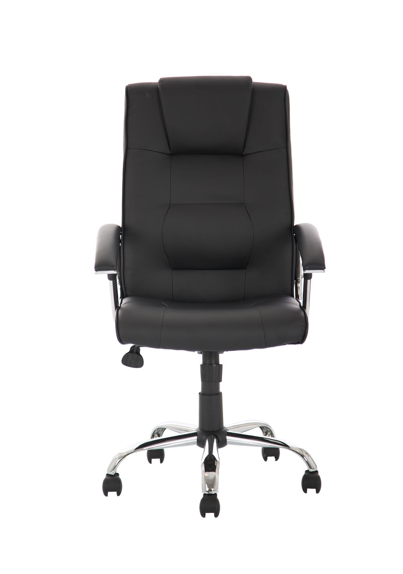 Thrift High Back Executive Black Leather Office Chair with Arms