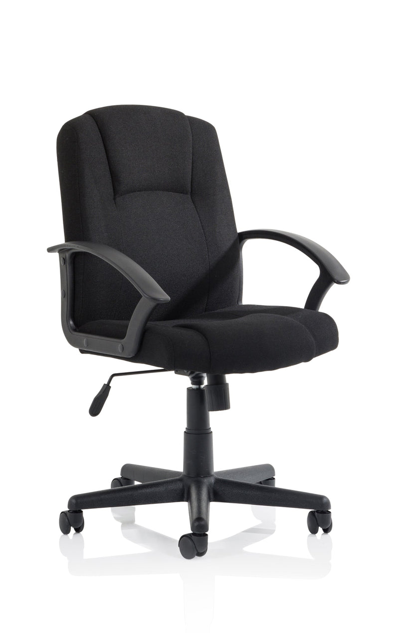 Bella Medium Back Executive Office Chair with Arms - Black Fabric