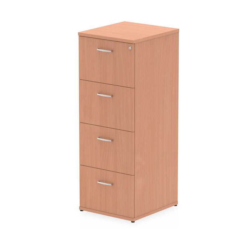 EQUINOX 4-Drawer Wooden Filing Cabinet, OAK