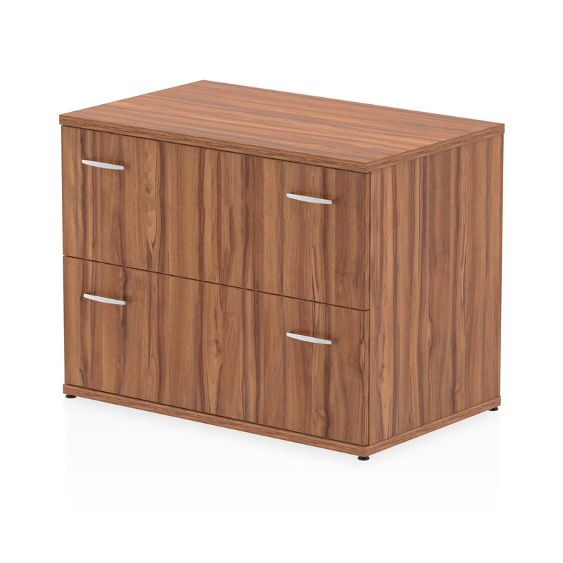 EQUINOX 2-Drawer Wooden Side-Filing Cabinet, WALNUT