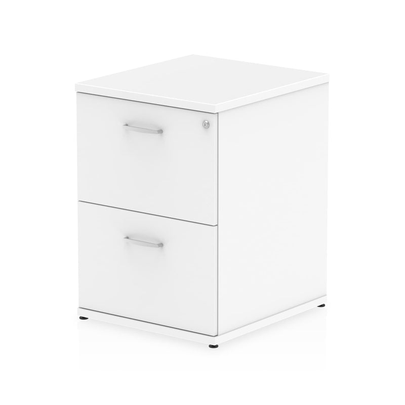 EQUINOX 2-Drawer Wooden Filing Cabinet, WHITE