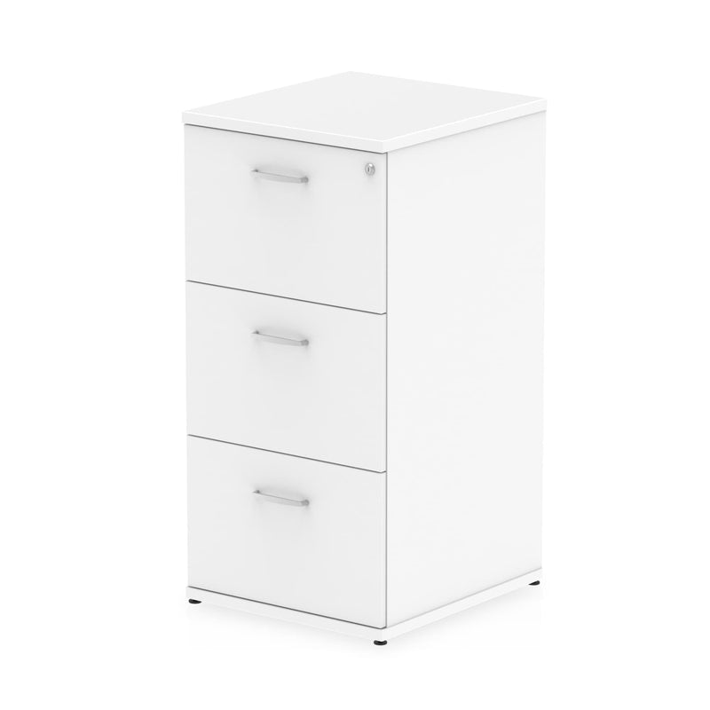 EQUINOX 3-Drawer Wooden Filing Cabinet, WHITE