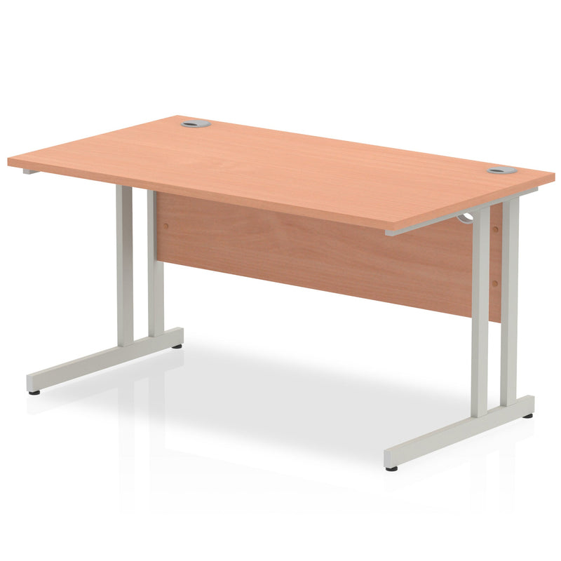 EQUINOX Cantilever Rectangular Desk, 1400mm, BEECH