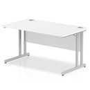 EQUINOX Cantilever Rectangular Desk, 1200mm, WHITE