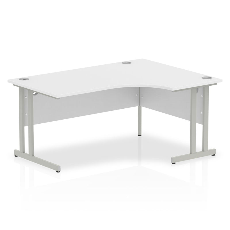 EQUINOX Cantilever Radial Desk, Right-Hand, 1800mm, WHITE