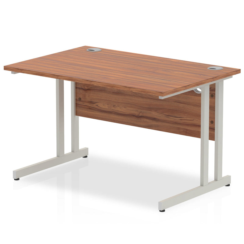 EQUINOX Cantilever Rectangular Desk, 1800mm, WALNUT