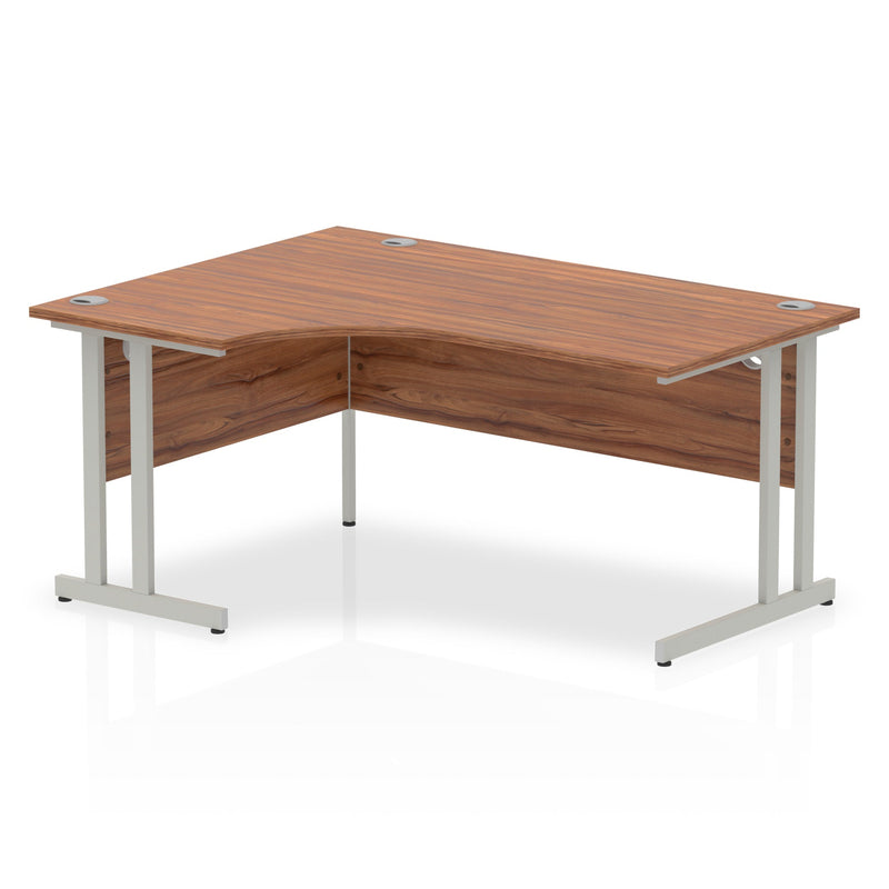 EQUINOX Cantilever Radial Desk, Left-Hand, 1800mm, WALNUT