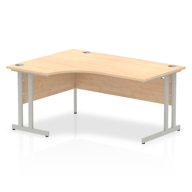 EQUINOX Cantilever Radial Desk, Left-Hand, 1600mm, MAPLE