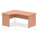 EQUINOX Panel End Radial Desk, Left-Hand, 1600mm, BEECH