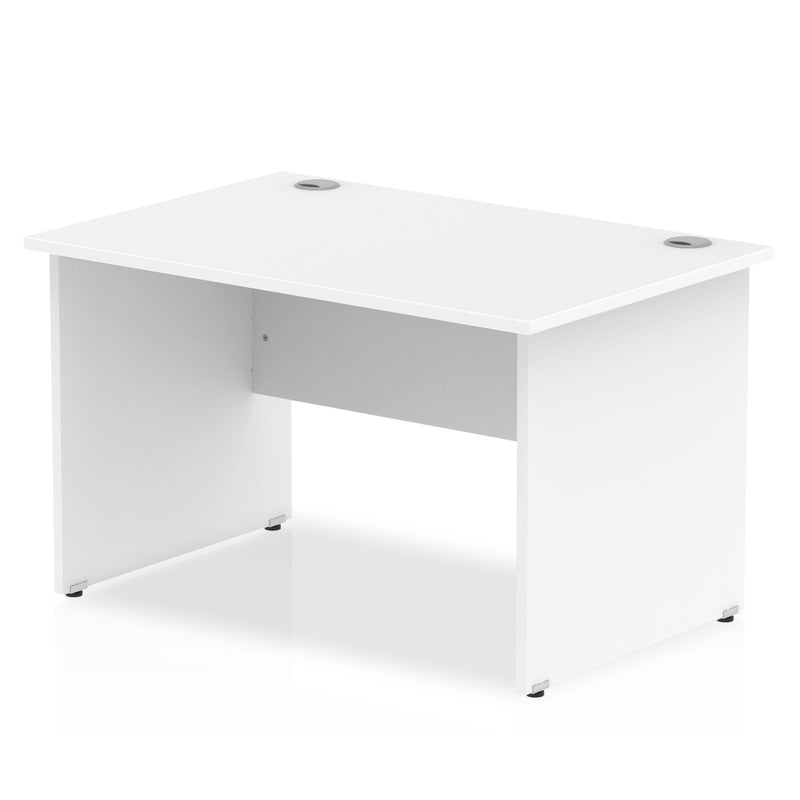 EQUINOX Panel End Rectangular Desk, 1600mm, WHITE