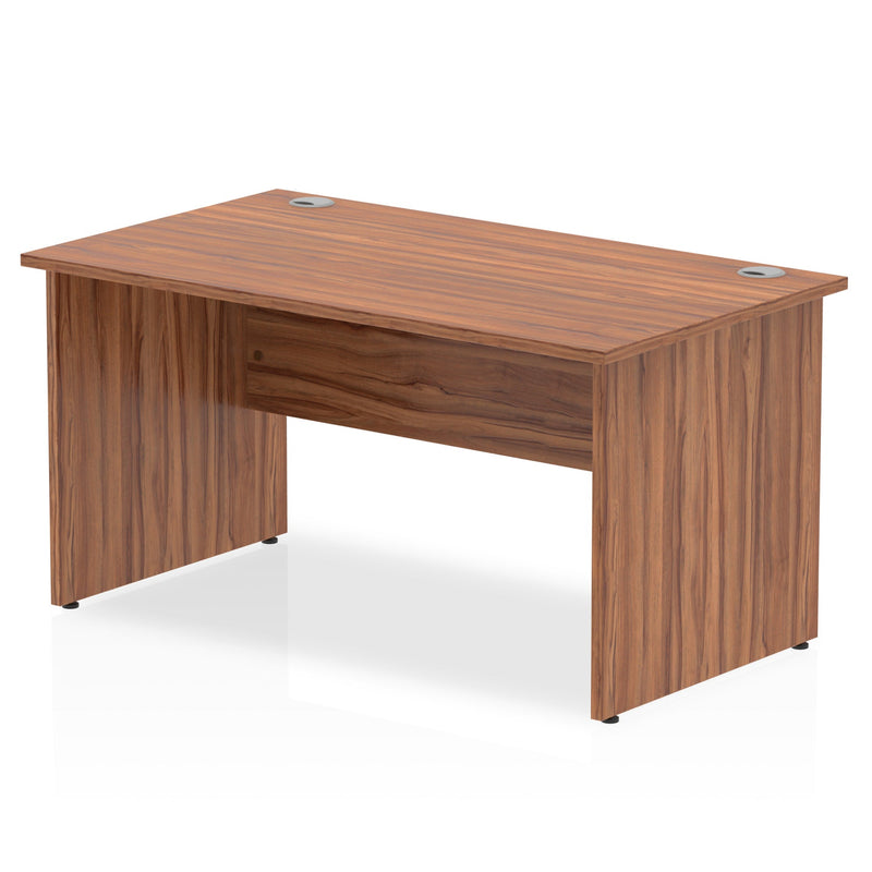 EQUINOX Panel End Rectangular Desk, 1600mm, WALNUT