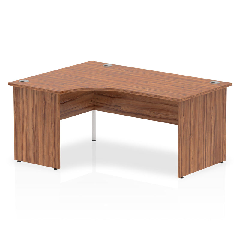 EQUINOX Panel End Radial Desk, Left-Hand, 1600mm, WALNUT