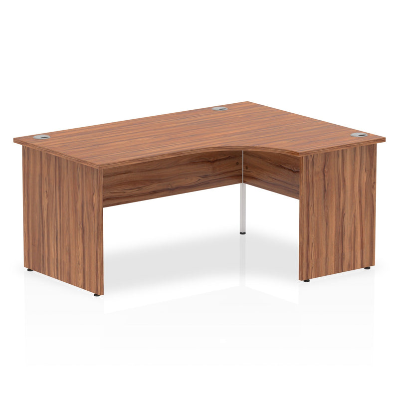 EQUINOX Panel End Radial Desk, Right-Hand, 1600mm, WALNUT