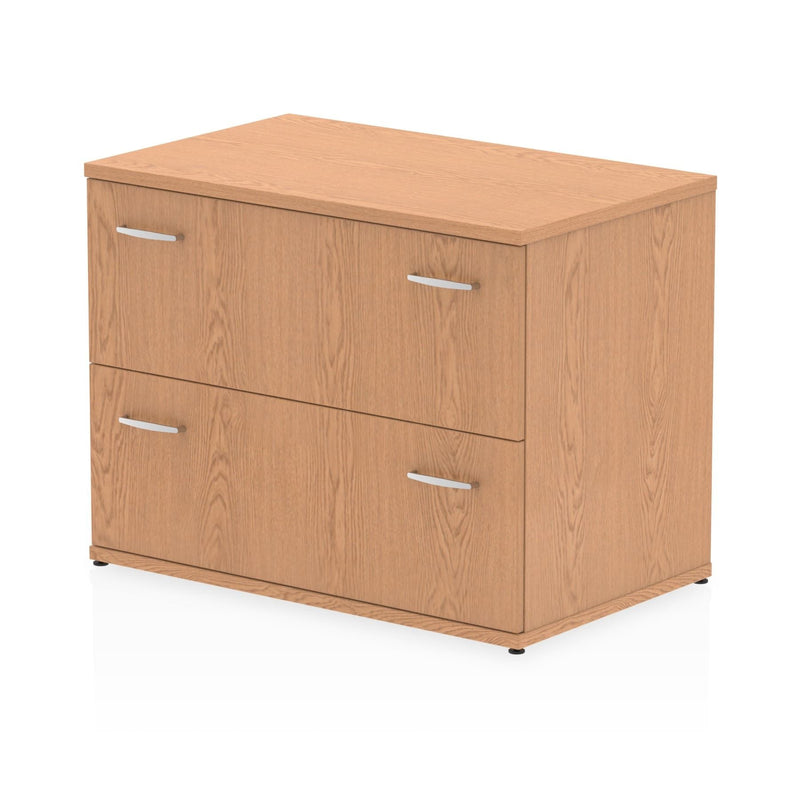 EQUINOX 2-Drawer Wooden Side-Filing Cabinet, OAK