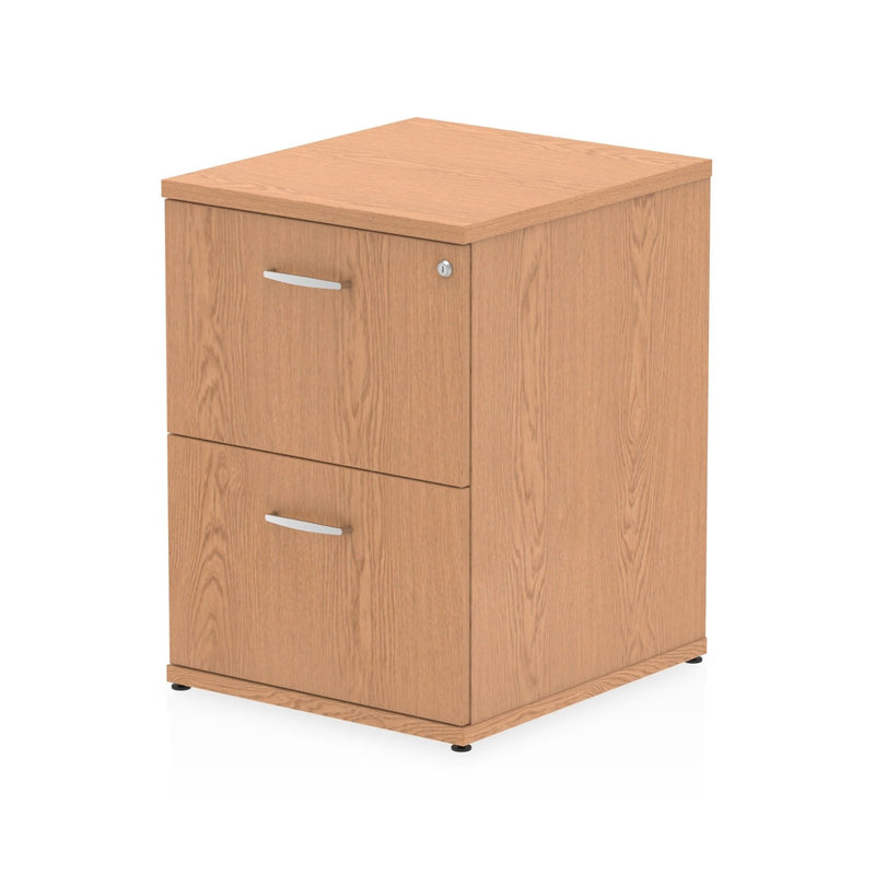 EQUINOX 2-Drawer Wooden Filing Cabinet, OAK