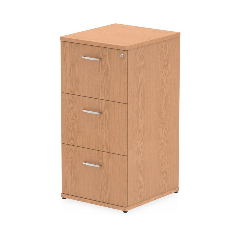 EQUINOX 3-Drawer Wooden Filing Cabinet, OAK