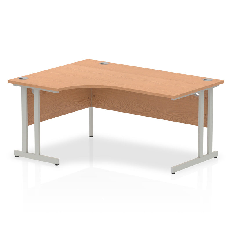 EQUINOX Cantilever Radial Desk, Left-Hand, 1600mm, OAK