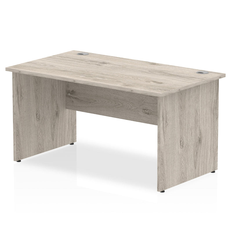 EQUINOX Panel End Rectangular Desk, 1800mm, GREY OAK