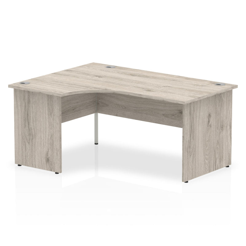 EQUINOX Panel End Radial Desk, Left-Hand, 1800mm, GREY OAK