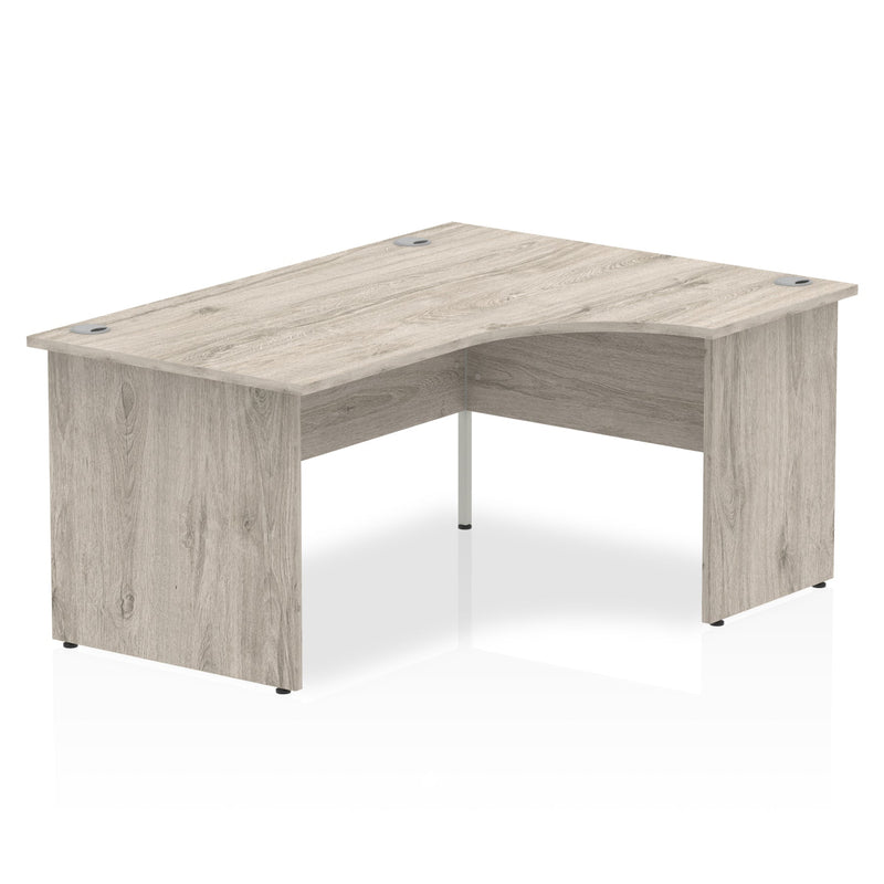 EQUINOX Panel End Radial Desk, Right-Hand, 1800mm, GREY OAK