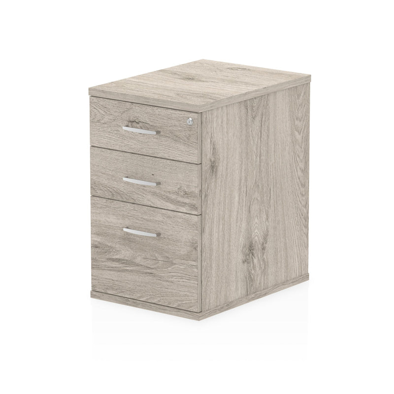 EQUINOX Desk Pedestal, Depth 600mm, GREY OAK