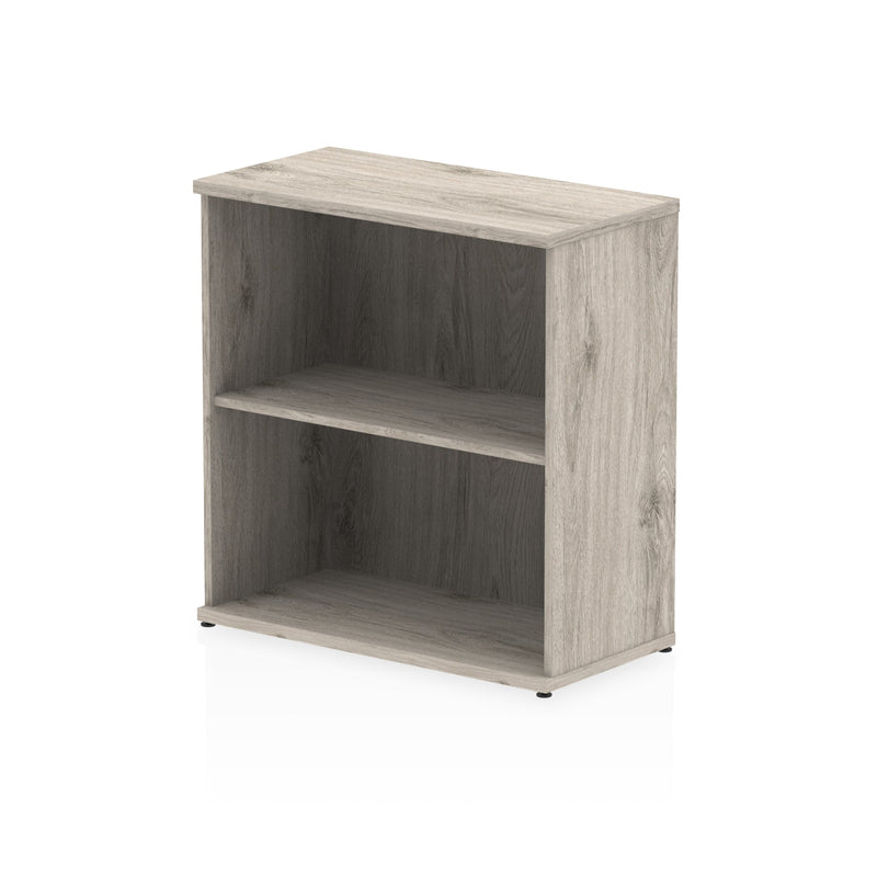 EQUINOX Low Bookcase, 800mm, GREY OAK