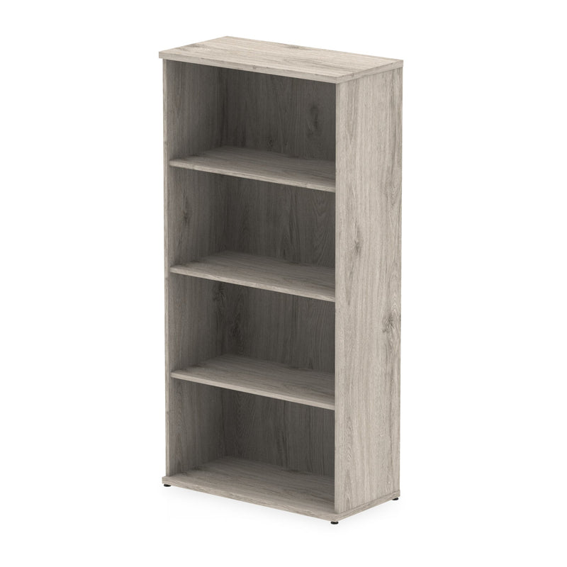 EQUINOX Low Bookcase, 1600mm, GREY OAK