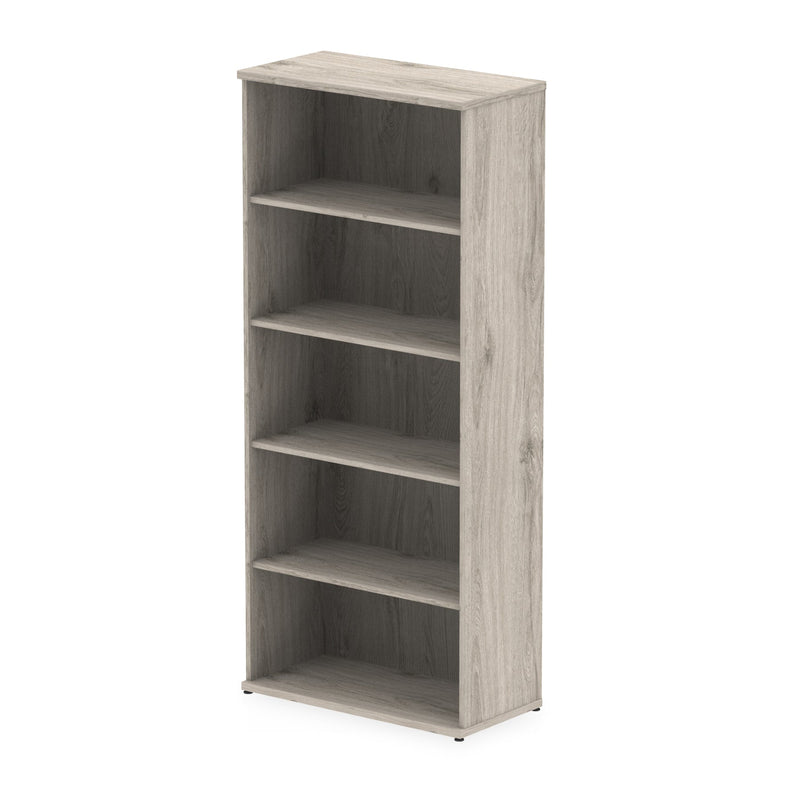 EQUINOX Low Bookcase, 2000mm, GREY OAK