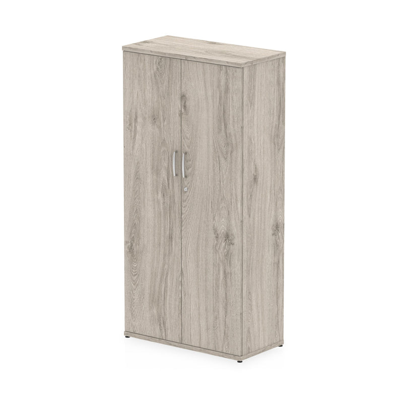 EQUINOX 2-Door Cupboard, Tall, 1600mm, GREY OAK