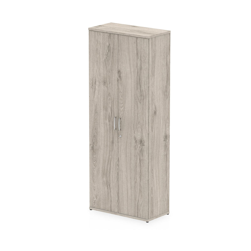 EQUINOX 2-Door Cupboard, Tall, 2000mm, GREY OAK