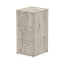 EQUINOX 3-Drawer Wooden Filing Cabinet, GREY OAK