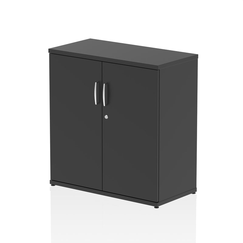 EQUINOX 2-Door Cupboard, Low, Height - 800mm, BLACK