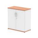 EQUINOX 2-Door Cupboard, Low, Height - 800mm, BEECH & WHITE