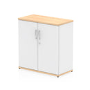 EQUINOX 2-Door Cupboard, Low, Height - 800mm, MAPLE & WHITE