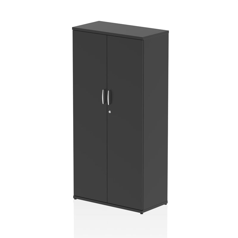 EQUINOX 2-Door Cupboard, Tall, 1600mm, BLACK